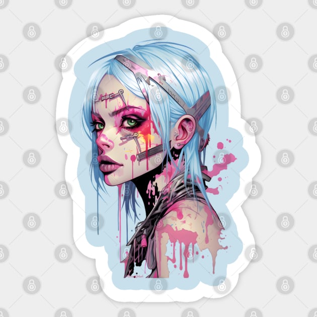 Zombi Chic 2 Sticker by ArtWearSplash